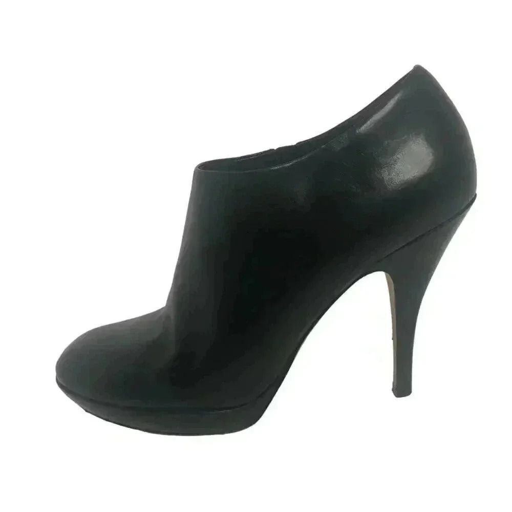 Via Spiga Stiletto Black Leather Heels Stilettos Pumps Boots Women's Size 7